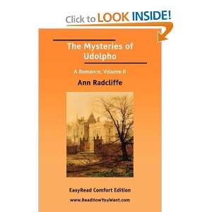  The Mysteries of Udolpho A Romance, Volume II [EasyRead 