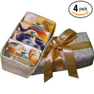  Fruits of the Rainforest Gift Basket   4 Organic Soap Bars 