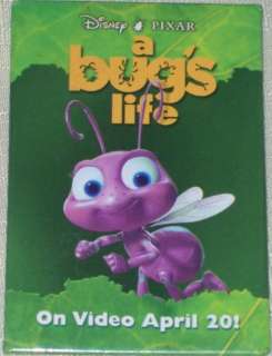 Disney Pixar Bugs Life 1999 Video Release Promo Button  