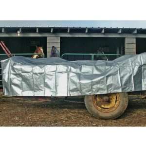  Weathermaster Heavy Duty Black & Silver Sunshield Tarp, 8 