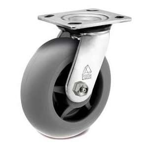 Bassick Prism Stainless Steel Swivel Caster, Thermal Plastic Rubber 
