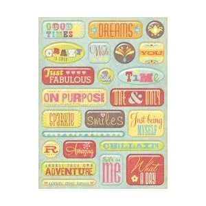  K & Company Wild Raspberry Clearly Yours Stickers Words 