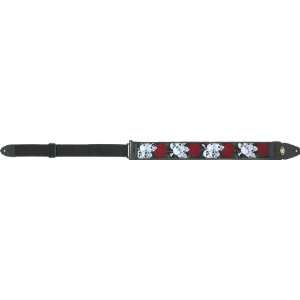  LM Products Padded Designer Nylon Guitar Strap Skulls and 