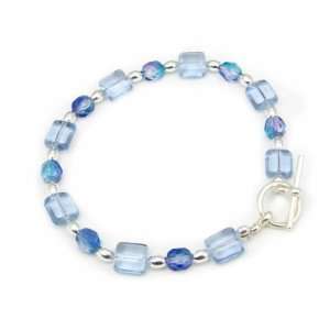   Lilac glass bead bracelet by Dragonheart   19cm Dragonheart Jewelry