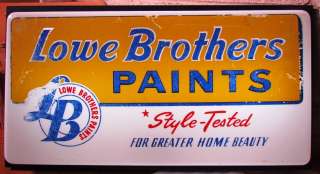 VINTAGE LOWE BROS. PAINTS LIGHTED ADVERTISING SIGN  