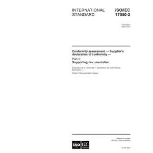 ISO/IEC 17050 22004, Conformity assessment   Suppliers declaration of 