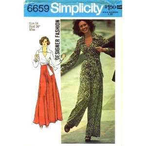  Simplicity 6659 Sewing Pattern Designer Fashion Front Wrap 