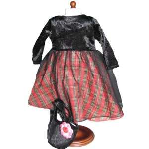   Holiday/christmas Dress Outfit Includes 18 Dolls Accessories Toys