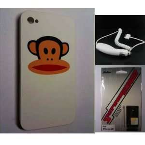 White Monkey Designer Snap Slim Hard Protector Case Back Cover+ Screen 