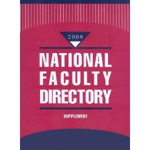   Faculty Directory Supplement 9780787698720  Books