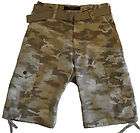   Mens Khaki Camouflage Camo Cargo Shorts NWT select your size
