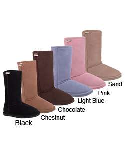 BearPaw Suede Boots with Shearling Lining  