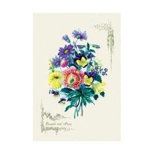  Ensemble with Pansy 12x18 Giclee on canvas