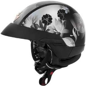 Scorpion EXO 100 Graphics Helmet, Lily Black, Primary Color Black 