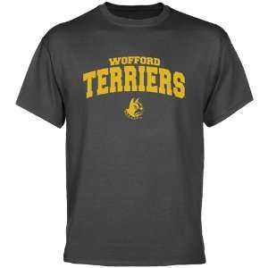  NCAA Wofford Terriers Charcoal Logo Arch T shirt Sports 