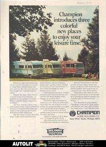 1974 Champion Concord Titan Motorhome RV Ad  