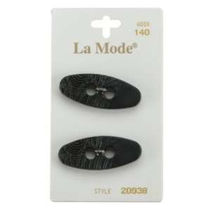  La Mode Black 1 3/8 Inch 35mm Buttons