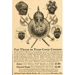 1901 Vintage Ad Papier Mache Art Heads Armor Milwaukee 