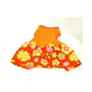  Citrus and Floral Sleeveless Sundress with Bows for Dogs 