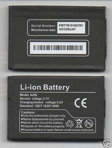 NEW BATTERY FOR CALCOMP A200 ZTE A210 CAPTR 2 CRICKET  