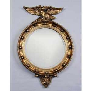  Gold early American style round mirror