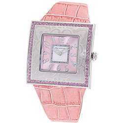 Paris Hilton Womens Big Square Pink Watch  