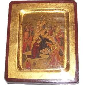  Nativity of our Lord Icon with sheets of Gold (Lithography 