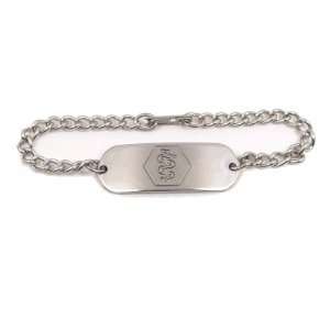 Non Allergenic Stainless Steel Medical ID Bracelet IDB 11