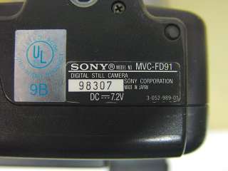 Sony Mavica MVC FD91 Digital Still Camera 14x Zoom 3.5 Floppy Disk 