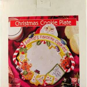   Santas Favorite Cookies Christmas Plate Ceramic 10