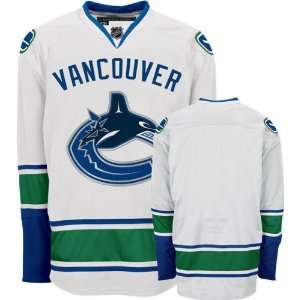 Vancouver canucks AutAuthentic NHL Jerseys BLANK Away White Hockey 