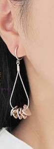 Pair ClipOn Dangle Earrings Options To SelectRose,Purple Grape 