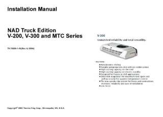 Thermo King NAD V 200 V 300 MTC Installation Manual  