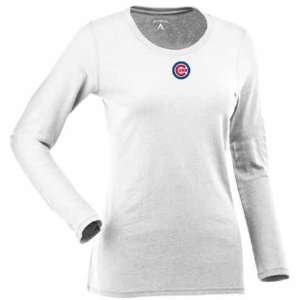  Chicago Cubs Womens Relax Long Sleeve Tee (White) Sports 