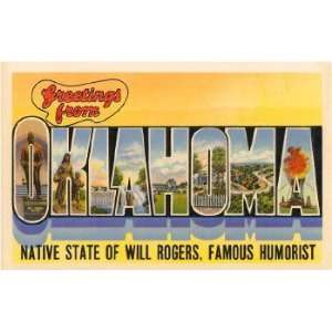  Greetings from Oklahoma, Oklahoma Magnet, 3.5x2.5