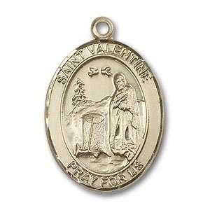  St. Valentine of Rome Large 14kt Gold Medal Jewelry