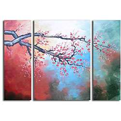 Reaching Out Hand painted 3 piece Canvas Art  