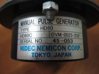 NIDEC NEMICON CORP HD60 HD60C OVM 0025 2GF Manual Pulse Generator 