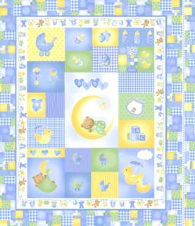 Panel Sleepy Time by Fabri Quilt Panel in Blue  