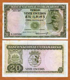 Timor, 20 Escudos, 1967, P 26, Portuguese  