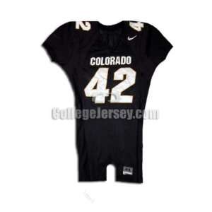 Black No. 42 Game Used Colorado Nike Football Jersey 