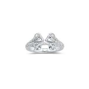 0.46 Cts Diamond Ring Setting in 18K White Gold 9.0 