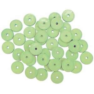  Jems Shiny Small Circle 40/Pkg Lime Green