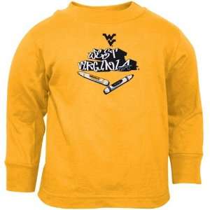   Mountaineers Gold Infant Crayon Long Sleeve T shirt