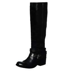   Womens Stuck On You Black Tall Belted Riding Boots Price $137.99