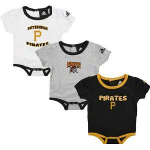   adidas 3 Piece Newborn/Infant Girls Body Suit Set