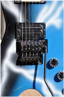 Dimebag DEAN From HELL CFH Blue Lightning Bolt Elect Guitar Hard Shell 