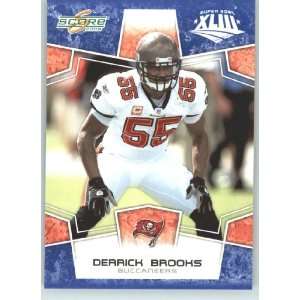  Bowl XLIII Blue Border # 308 Derrick Brooks   Tampa Bay Buccaneers 