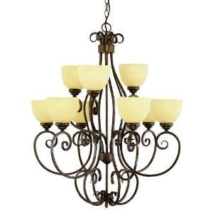 Trans Global Lighting 7218 ROB New Century 9 Light Chandelier   Rubbed 