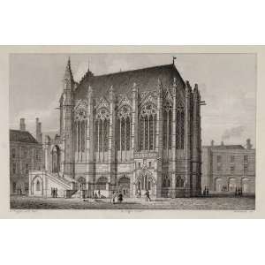  1831 Sainte Chapelle Gothic Chapel Church Paris France 